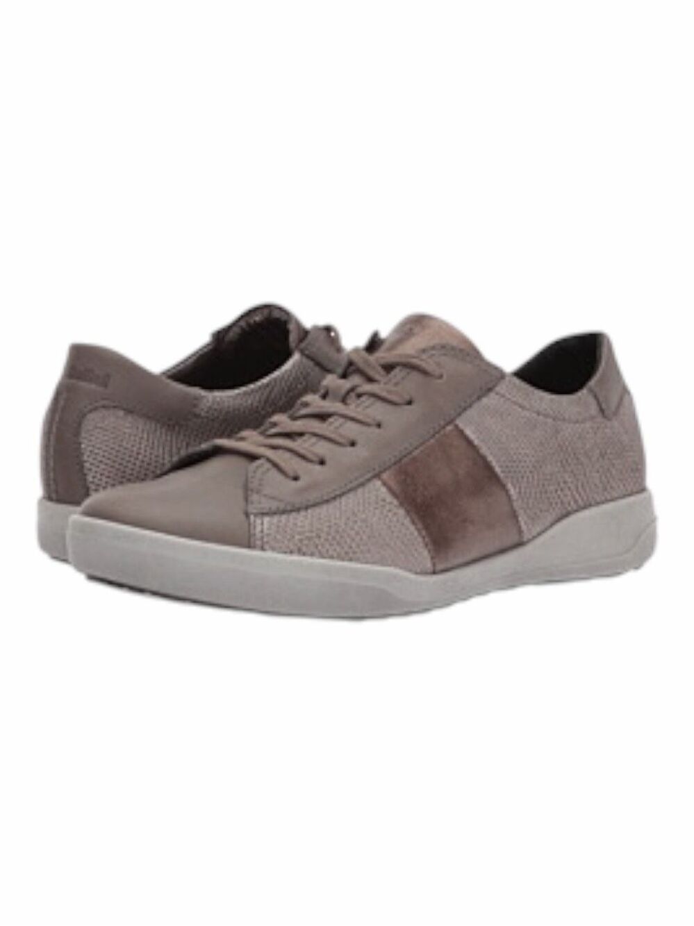 JOSEF SEIBEL Sina 27 Metallic Taupe Leather Lace Up Comfort Sneakers Size 7.5